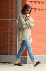 SELENA GOMEZ Out with Her Dog in New York 09/20/2017