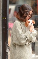 SELENA GOMEZ Out with Her Dog in New York 09/20/2017