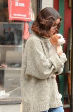 SELENA GOMEZ Out with Her Dog in New York 09/20/2017