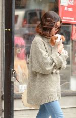 SELENA GOMEZ Out with Her Dog in New York 09/20/2017