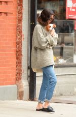 SELENA GOMEZ Out with Her Dog in New York 09/20/2017
