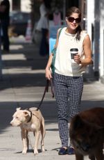 SELMA BLAIR Out with Her Dog in Los Angeles 09/20/2017
