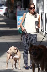 SELMA BLAIR Out with Her Dog in Los Angeles 09/20/2017