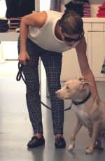 SELMA BLAIR Out with Her Dog in Los Angeles 09/20/2017