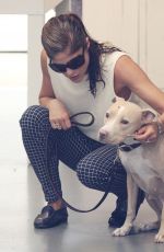 SELMA BLAIR Out with Her Dog in Los Angeles 09/20/2017