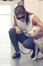 SELMA BLAIR Out with Her Dog in Los Angeles 09/20/2017