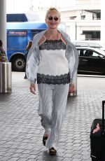 SHARON STONE at Los Angeles Iternational Airport 09/04/2017