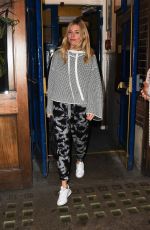SIENNA MILLER Leaves Apollo Theatre in London 09/05/2017