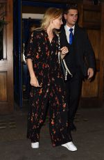 SIENNA MILLER Leaves Apollo Theatre in London 09/13/2017