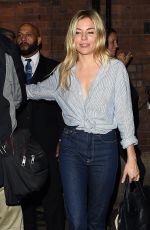 SIENNA MILLER Leaves Apollo Theatre in London 09/26/2017