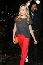 SIENNA MILLER Leaves Apollo Theatre in London 09/27/2017