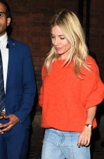 SIENNA MILLER Leaves Her Performance in Cat on a Hot Tin Roof in London 09/01/2017