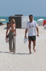 SOFIA RICHIE in Bikini Top at a Beach in Miami 09/21/2017