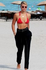SOFIA RICHIE in Bikini Top at a Beach in Miami 09/23/2017