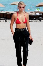 SOFIA RICHIE in Bikini Top at a Beach in Miami 09/23/2017