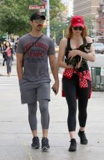 SOPHIE TURNER and Joe Jonas Out with Their Dog in New York 09/07/2017