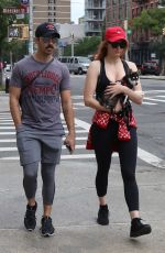 SOPHIE TURNER and Joe Jonas Out with Their Dog in New York 09/07/2017