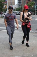 SOPHIE TURNER and Joe Jonas Out with Their Dog in New York 09/07/2017