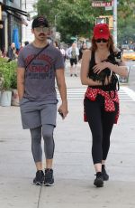 SOPHIE TURNER and Joe Jonas Out with Their Dog in New York 09/07/2017