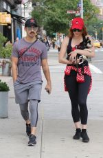 SOPHIE TURNER and Joe Jonas Out with Their Dog in New York 09/07/2017