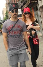 SOPHIE TURNER and Joe Jonas Out with Their Dog in New York 09/07/2017