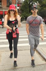 SOPHIE TURNER and Joe Jonas Out with Their Dog in New York 09/07/2017