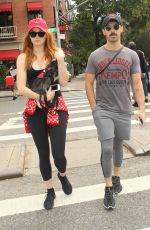 SOPHIE TURNER and Joe Jonas Out with Their Dog in New York 09/07/2017