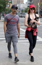 SOPHIE TURNER and Joe Jonas Out with Their Dog in New York 09/07/2017