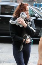 SOPHIE TURNER Out with Her Dog in New York 09/14/2017