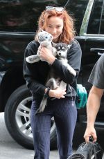 SOPHIE TURNER Out with Her Dog in New York 09/14/2017
