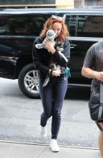 SOPHIE TURNER Out with Her Dog in New York 09/14/2017