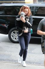 SOPHIE TURNER Out with Her Dog in New York 09/14/2017