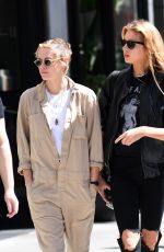 STELLA MAXWELL and KRISTEN STEWART Out for Lunch in Little Italy in New York 08/31/2017