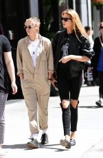 STELLA MAXWELL and KRISTEN STEWART Out for Lunch in Little Italy in New York 08/31/2017
