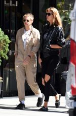 STELLA MAXWELL and KRISTEN STEWART Out for Lunch in Little Italy in New York 08/31/2017