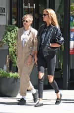 STELLA MAXWELL and KRISTEN STEWART Out for Lunch in Little Italy in New York 08/31/2017