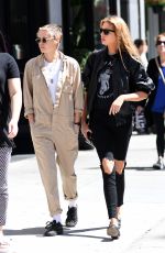 STELLA MAXWELL and KRISTEN STEWART Out for Lunch in Little Italy in New York 08/31/2017