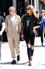 STELLA MAXWELL and KRISTEN STEWART Out for Lunch in Little Italy in New York 08/31/2017