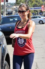 TERI HATCHER in Leggings Out in Los Angeles 09/29/2017