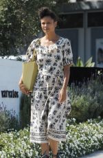 THANDIE NEWTON Leaves Gracias Madre in West Hollywood 08/31/2017