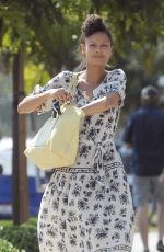 THANDIE NEWTON Leaves Gracias Madre in West Hollywood 08/31/2017