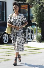 THANDIE NEWTON Leaves Gracias Madre in West Hollywood 08/31/2017