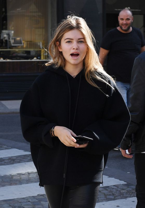 THYLANE BLONDEAU Out and About in Paris 09/29/2017