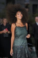 TINA KUNAKEY at Green Carpet Fashion Awards in Milan 09/24/2017