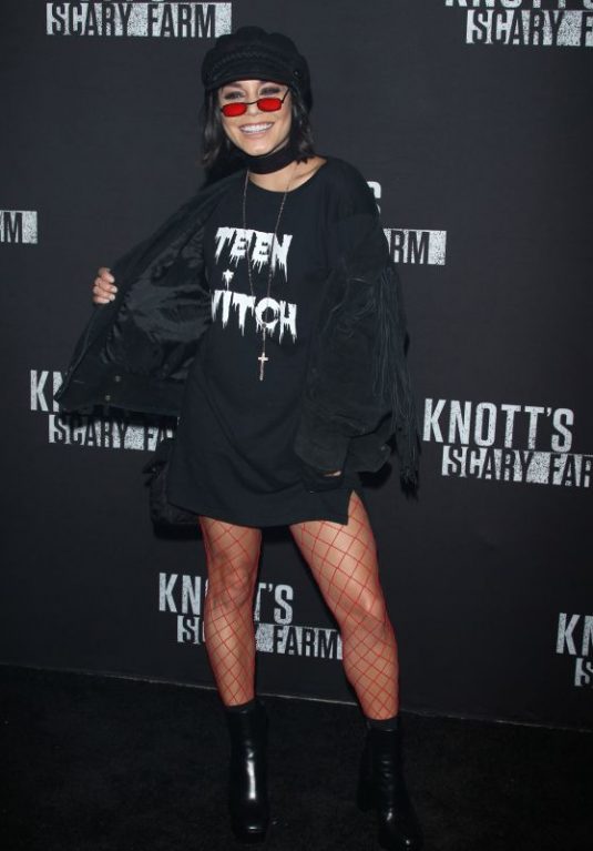 VANESSA HUDGENS at Knott’s Scary Farm Celebrity Night in Buena Park 09/29/2017