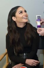 VANESSA HUDGENS Getting Final Touches Backstage at CBS Studios in Los Angeles 09/25/2017