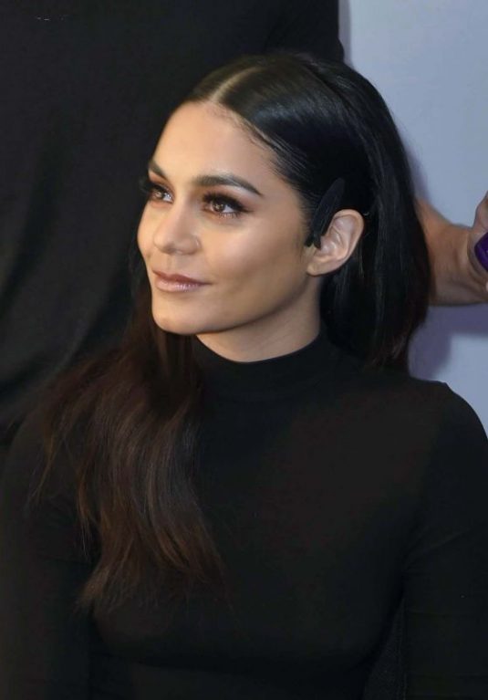 VANESSA HUDGENS Getting Final Touches Backstage at CBS Studios in Los Angeles 09/25/2017