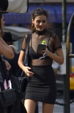 VICTORIA JUSTICE Out at Fashion Week in New York 09/12/2017