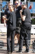 YAZMIN OUKHELLOU on the Set of Towie in Brentwood 09/02/2017