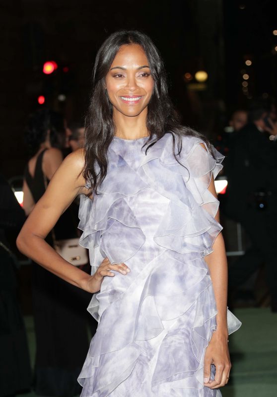 ZOE SALDANA at Green Carpet Fashion Awards in Milan 09/24/2017